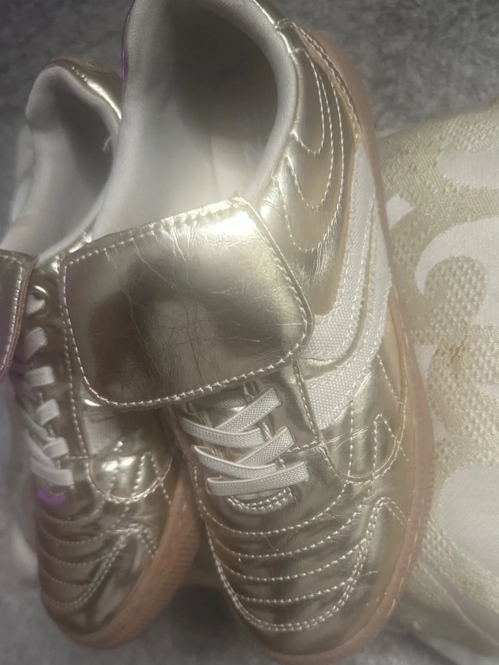 Back to School Special!! Gold Kids Sneakers.